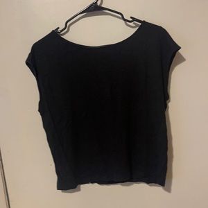 Loft black tshirt. Small hole Size Medium